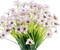 Outdoor Artificial Flowers UV Resistant Spring Plants Fake Silk Flowers Greenery Shrubs Plastic Flower Faux Plants for Outside Indoor Decor